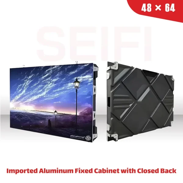 کابینت آلومینیومی وارداتی فیکس پشت بسته 64*48