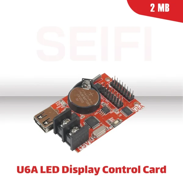 کارت کنترل دو ردیفه تابلو روان U6a
