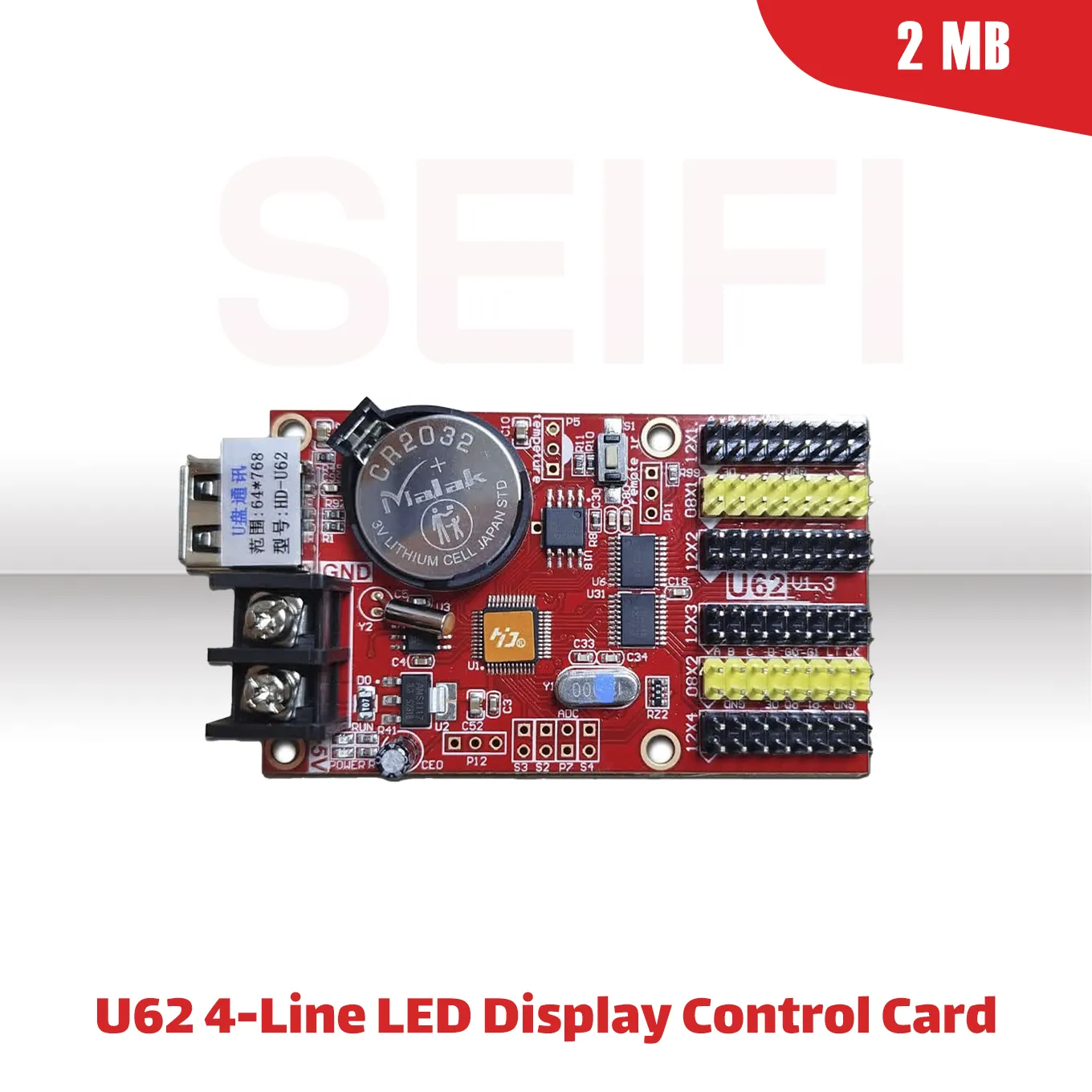 کارت کنترل 4 ردیفه تابلو روان U62