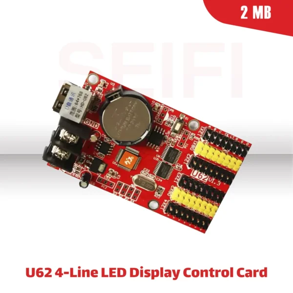 کارت کنترل 4 ردیفه تابلو روان U62