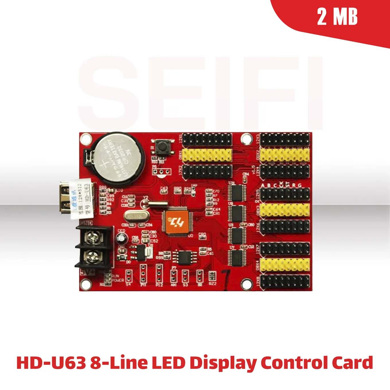 کارت کنترل 8 ردیفه تابلو روان U63