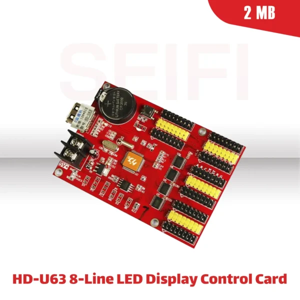 کارت کنترل 8 ردیفه تابلو روان U63